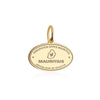 Solid Gold Charm, Mauritius Passport Stamp - JET SET CANDY (6930081317048)