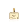 Solid Gold Travel Charm, Nigeria Passport Stamp - JET SET CANDY (6930081677496)