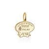 Solid Gold Travel Charm, Palau Passport Stamp - JET SET CANDY (6930094129336)