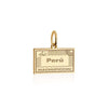 Solid Gold Travel Charm, Peru Passport Stamp - JET SET CANDY (6930095276216)