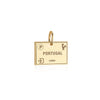 Solid Gold Travel Charm, Portugal Passport Stamp - JET SET CANDY (6930090197176)