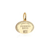 Solid Gold Travel Charm, Puerto Rico Passport Stamp - JET SET CANDY (6930090361016)