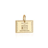 Solid Gold Travel Charm, Sao Tome and Principe Passport Stamp - JET SET CANDY (6930082726072)