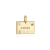 Solid Gold Travel Charm, Slovenia Passport Stamp - JET SET CANDY (6930070634680)