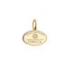 Solid Gold Travel Charm, Somalia Passport Stamp - JET SET CANDY (6930083348664)
