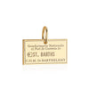 Solid Gold Charm, Saint Barths Passport Stamp - JET SET CANDY (6930090328248)