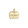 Solid Gold Travel Charm, Saint Lucia Passport Stamp - JET SET CANDY  (4592958013528)