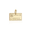 Solid Gold Travel Charm, Suriname Passport Stamp - JET SET CANDY (6930095374520)
