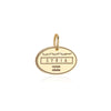 Solid Gold Travel Charm, Syria Passport Stamp - JET SET CANDY (6930083807416)