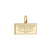 Solid Gold Travel Charm, Togo Passport Stamp - JET SET CANDY (6930084036792)
