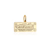 Solid Gold Travel Charm, Tunisia Passport Stamp - JET SET CANDY (6930084364472)
