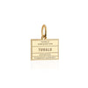 Solid Gold Travel Charm, Tuvalu Passport Stamp - JET SET CANDY (6930094588088)