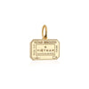 Solid Gold Travel Charm, Vietnam Passport Stamp - JET SET CANDY (6930066669752)