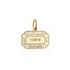 Solid Gold Travel Charm, Yemen Passport Stamp - JET SET CANDY (6930085314744)