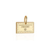 Solid Gold Zimbabwe Passport Stamp Charm - JET SET CANDY  (4588624773208)