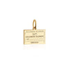 Solid Gold Travel Charm, Solomon Islands Passport Stamp - JET SET CANDY (6930094391480)