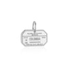 Sterling Silver Travel Charm, Colombia Passport Stamp (SHIPS JUNE) - JET SET CANDY (1720208719930)