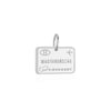 Sterling Silver Travel Charm, Hungary Passport Stamp - JET SET CANDY (1720202494010)