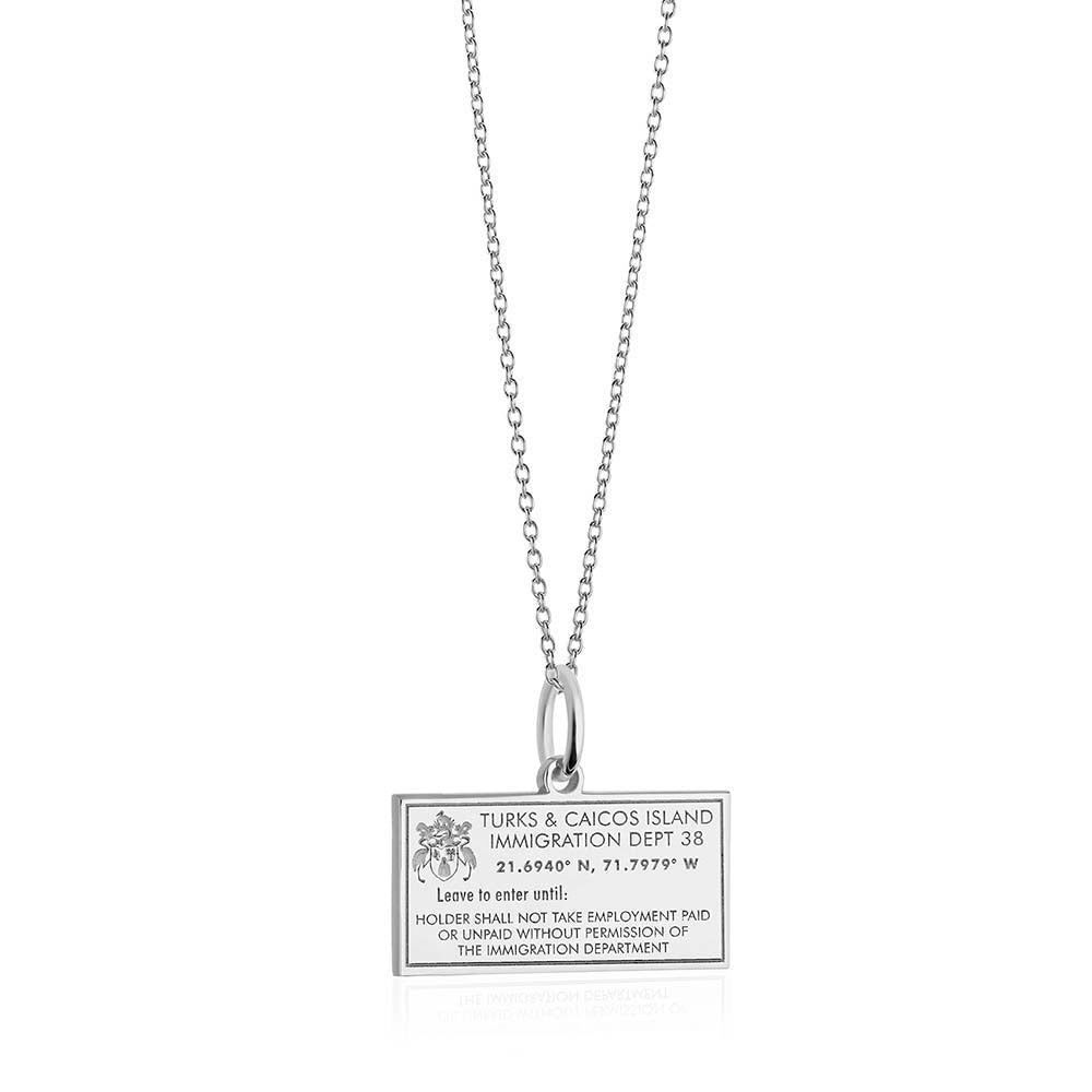 Sterling Silver Charm, Turks & Caicos Passport Stamp - JET SET CANDY  (1720207114298)