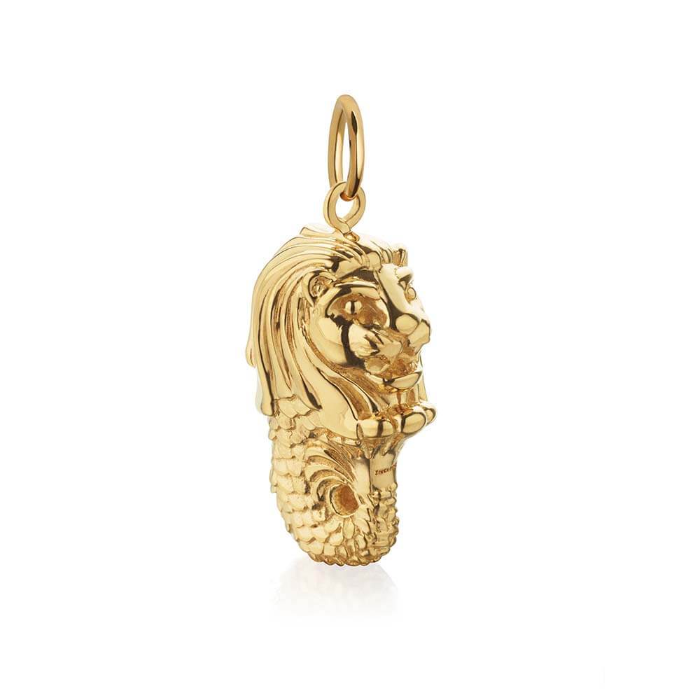 Gold Merlion Charm - JET SET CANDY  (1720168218682)