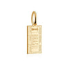 Solid Gold Mini Charm, Passport Stamp: Brazil - JET SET CANDY (1720176410682)