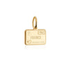 Solid Gold Mini Charm, Passport Stamp: France - JET SET CANDY (1720170676282)