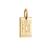 Solid Gold Mini Italian Charm, FCO Rome Luggage Tag - JET SET CANDY (1720189845562)