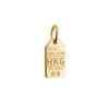 Solid Gold Mini Charm, HKG Hong Kong Luggage Tag - JET SET CANDY (1720184012858)