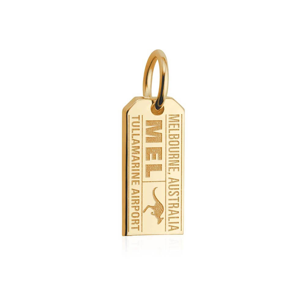 Solid Gold Mini Charm, MEL Melbourne Luggage Tag - JET SET CANDY (1720189091898)