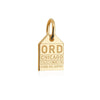 Mini Solid Gold Chicago Luggage Tag Charm - JET SET CANDY (1925224235066)