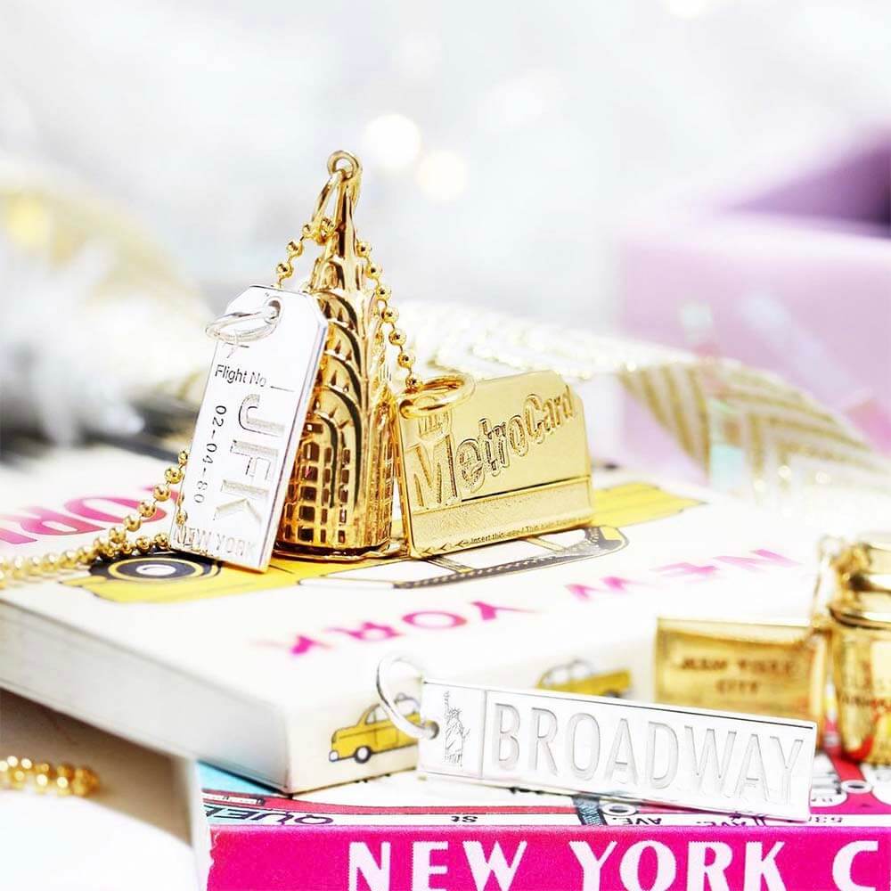 Sterling Silver Broadway New York Charm - JET SET CANDY (2036732887098)