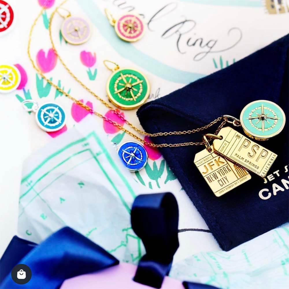 Gold California Charm, PSP Palm Springs Luggage Tag - JET SET CANDY (1720184275002)
