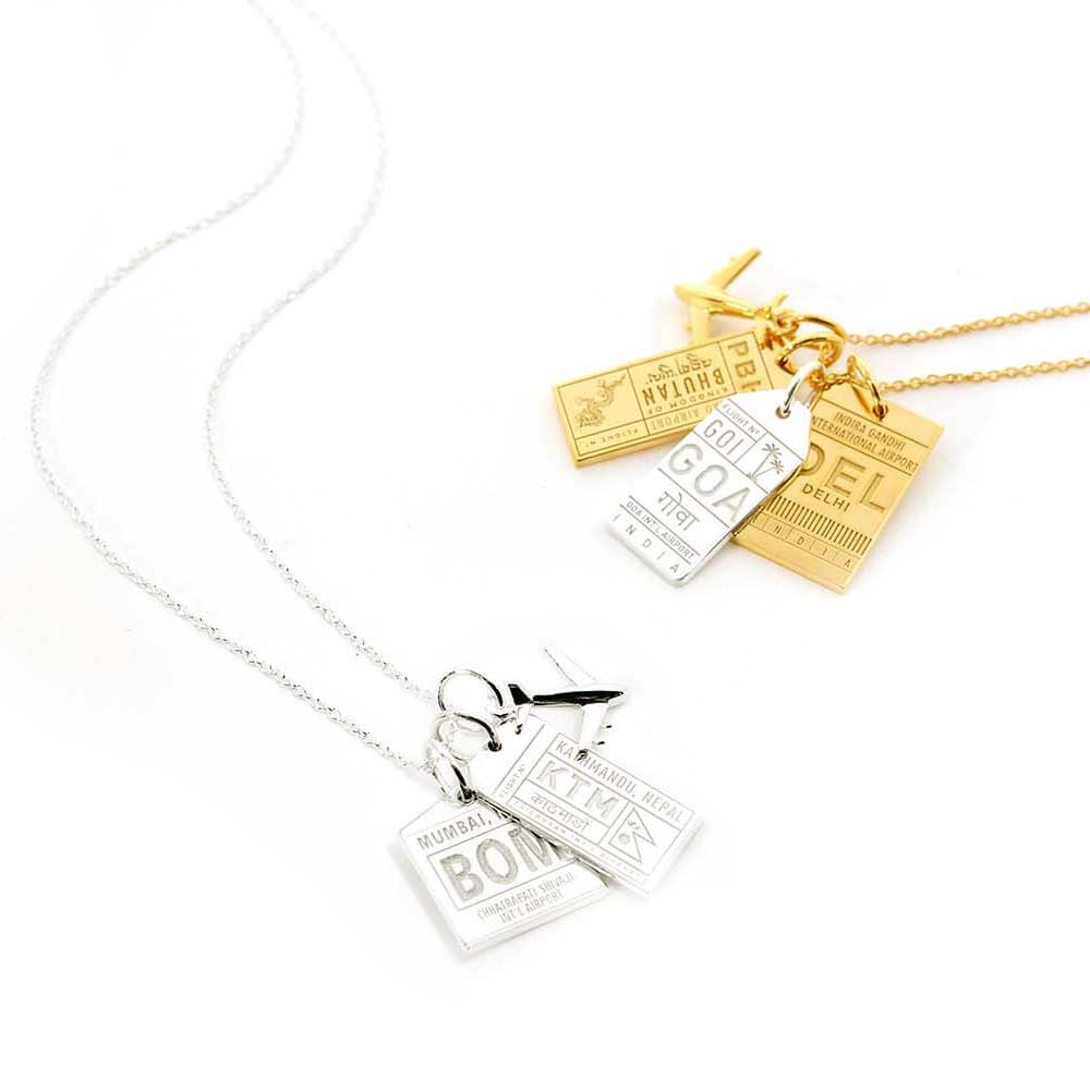 Silver Nepal Charm, KTM Kathmandu Luggage Tag - JET SET CANDY (1720186634298)