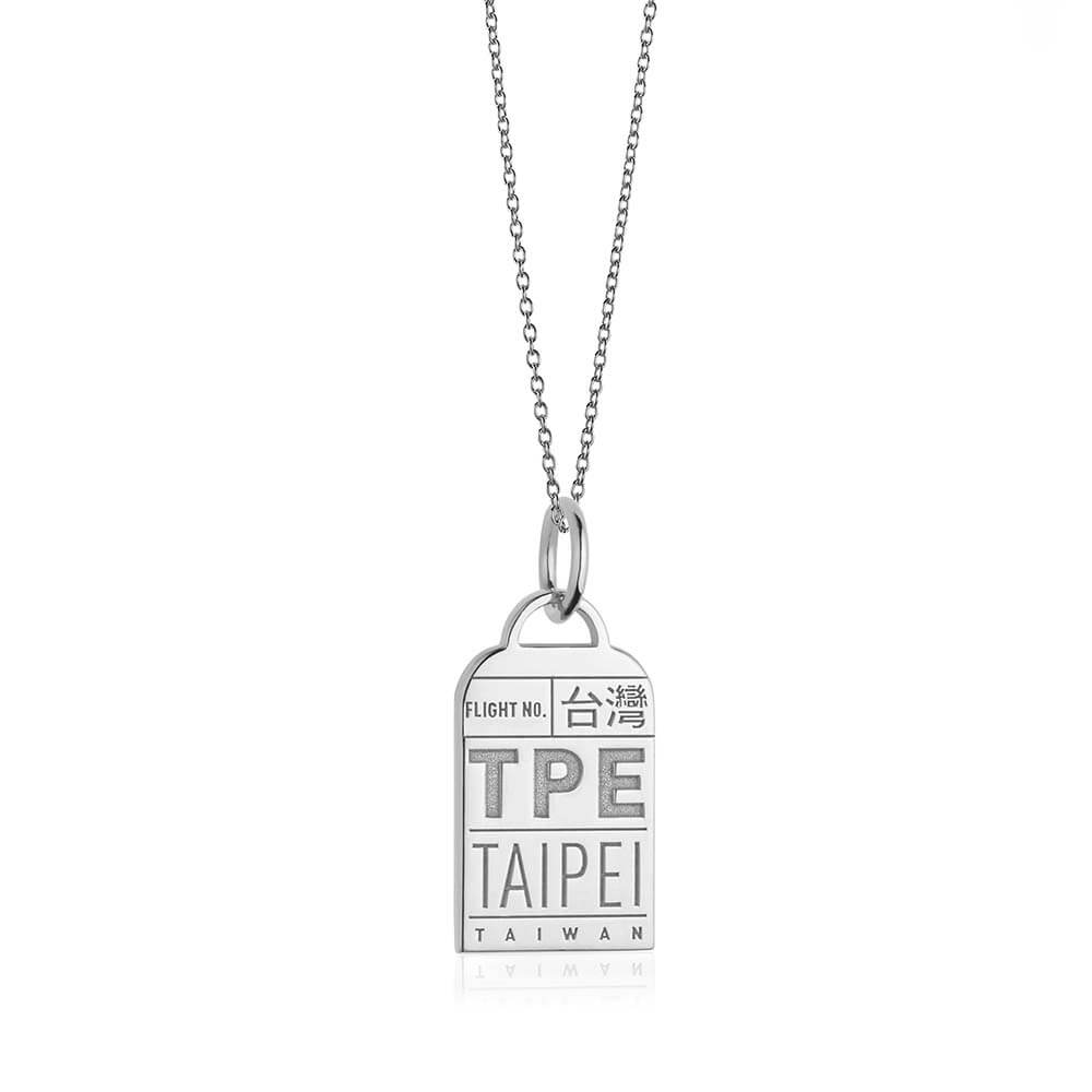 Silver Asia Charm, TPE Taipei Luggage Tag - JET SET CANDY  (1720185520186)