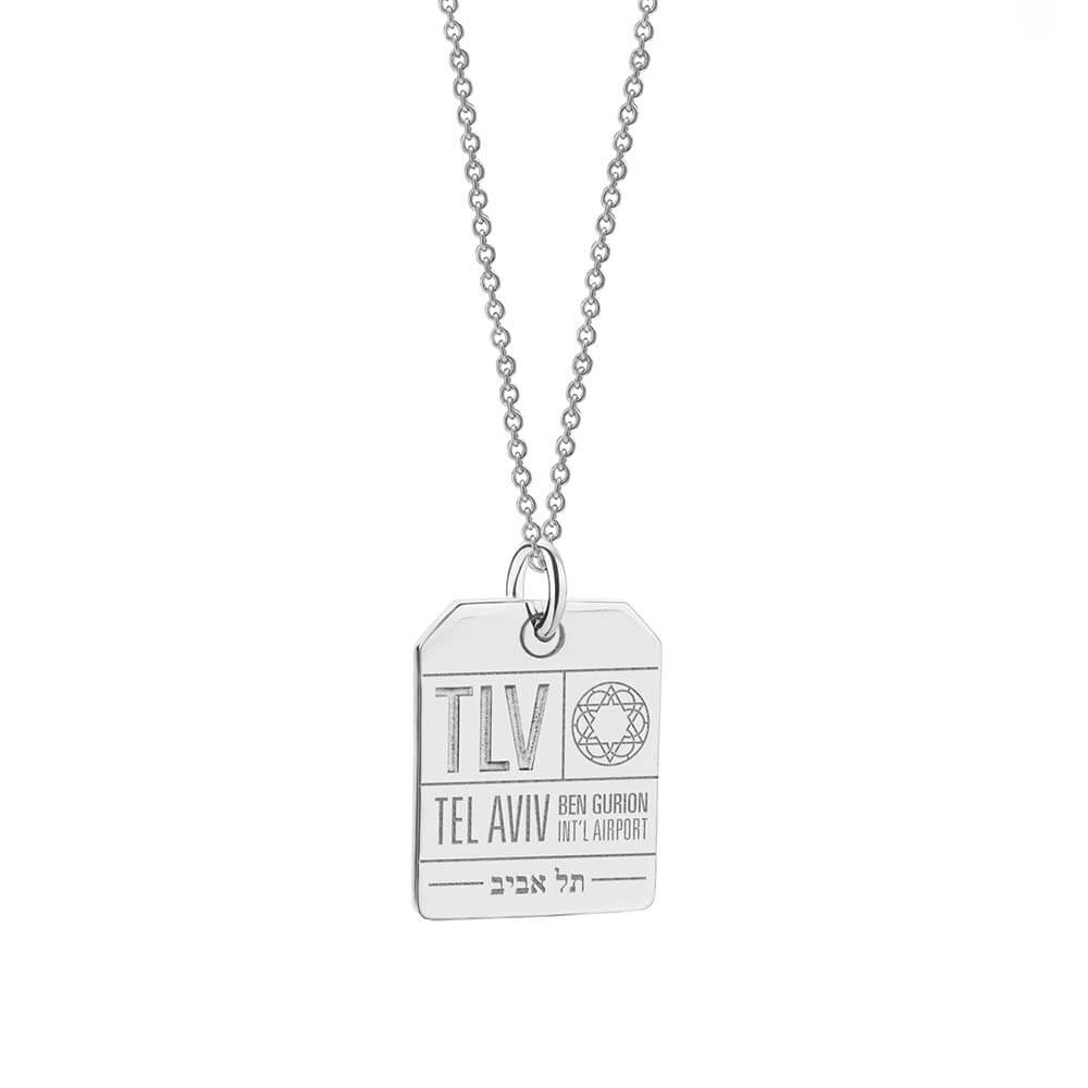 Silver Tel Aviv Charm, TLV Luggage Tag - JET SET CANDY  (2283832639546)