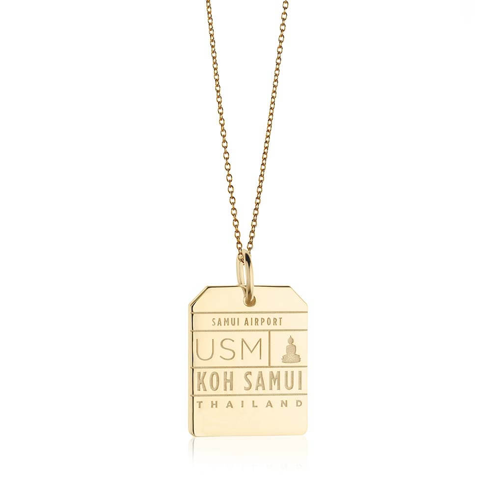 Gold Asia Charm, USM Koh Samui Luggage Tag - JET SET CANDY  (1720193450042)