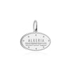 Sterling Silver Travel Charm, Algeria Passport Stamp - JET SET CANDY (1720205279290)