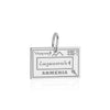Sterling Silver Travel Charm, Armenia Passport Stamp - JET SET CANDY (1720199348282)