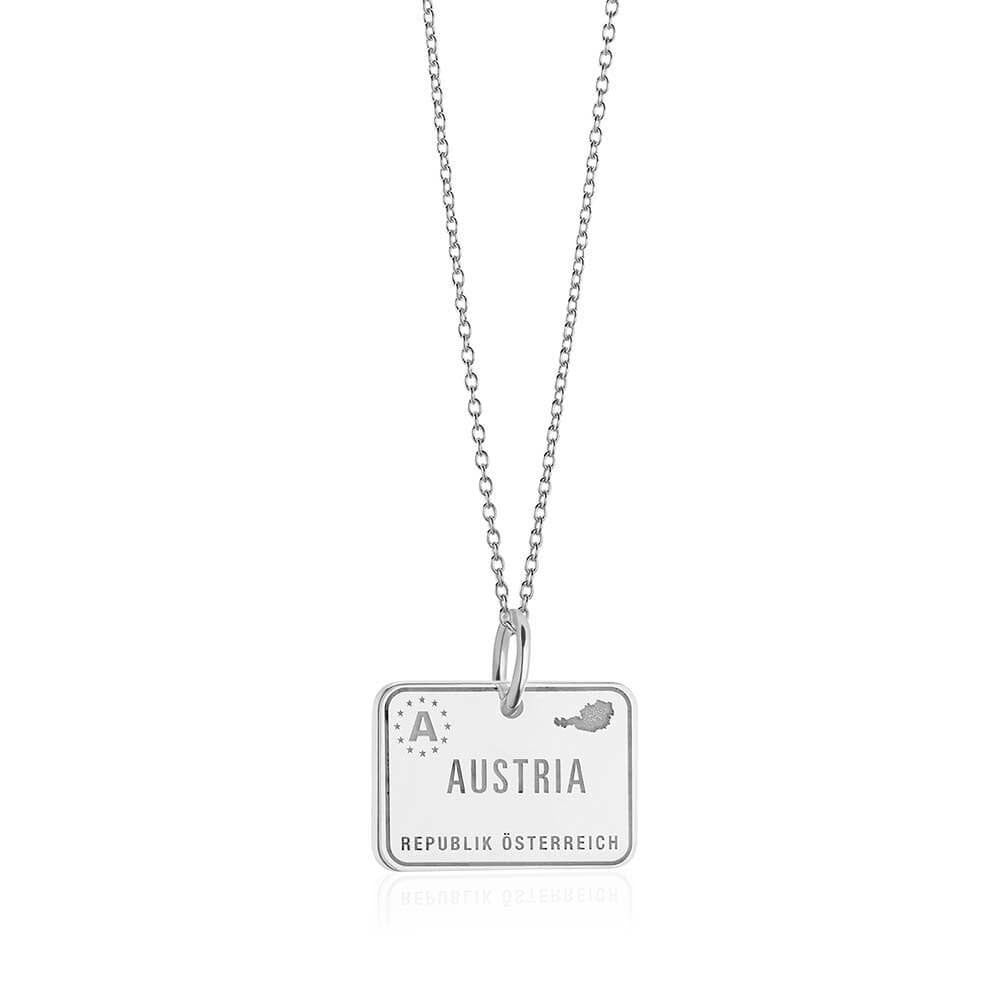 Sterling Silver Austria Passport Stamp - JET SET CANDY  (1720201183290)