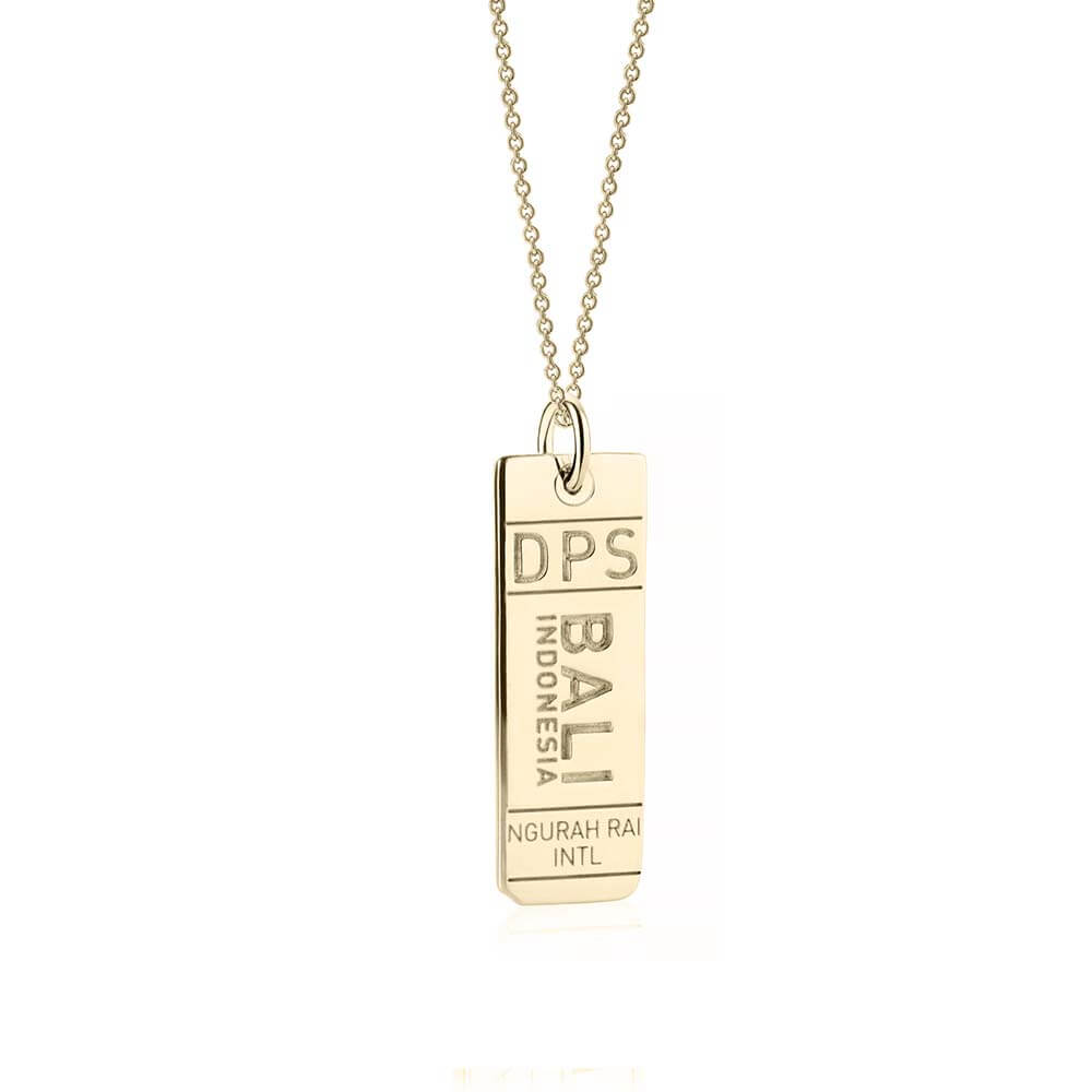 Gold Asia Charm, DPS Bali Luggage Tag - JET SET CANDY  (1720191254586)