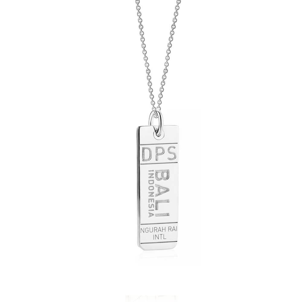 Silver Asia Charm, DPS Bali Luggage Tag - JET SET CANDY  (1720191221818)