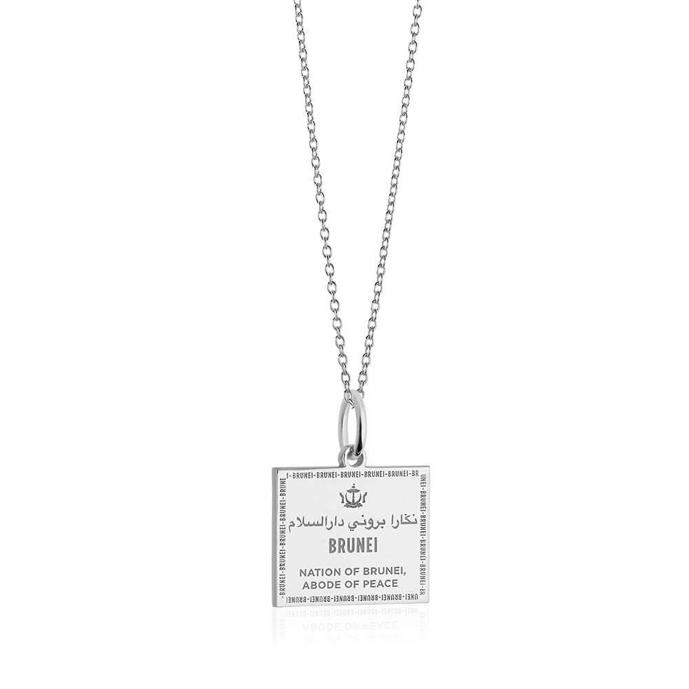 Sterling Silver Travel Charm, Brunei Passport Stamp - JET SET CANDY  (1720204886074)