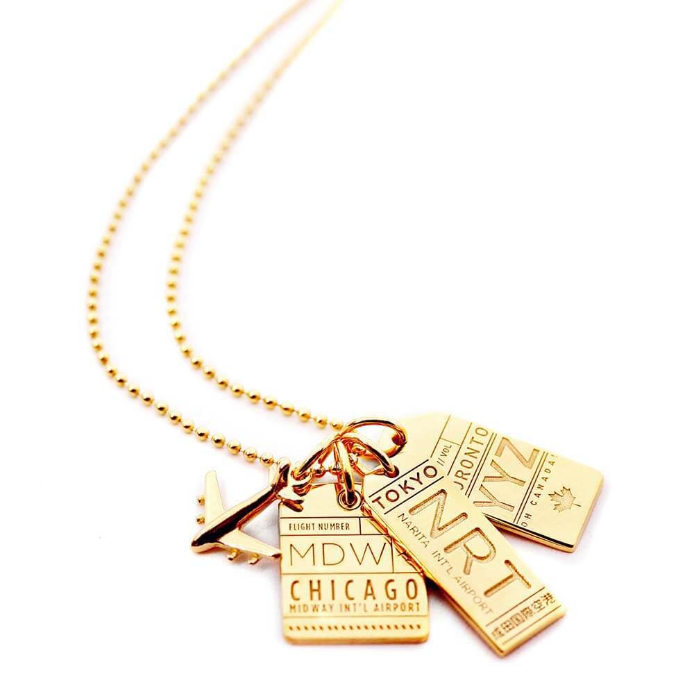 Gold Canada Charm, YYZ Toronto Luggage Tag - JET SET CANDY (1720182669370)
