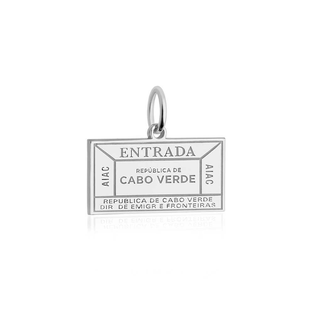 Sterling Silver Travel Charm, Cabo Verde Passport Stamp (SHIPS JULY) - JET SET CANDY (1720204984378)
