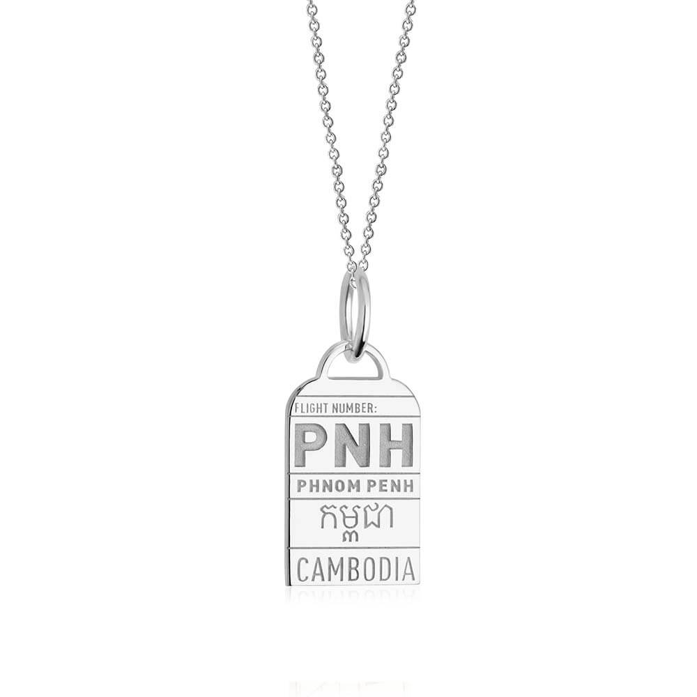 Silver Cambodia Charm, PNH Phnom Penh Luggage Tag - JET SET CANDY  (1720180703290)