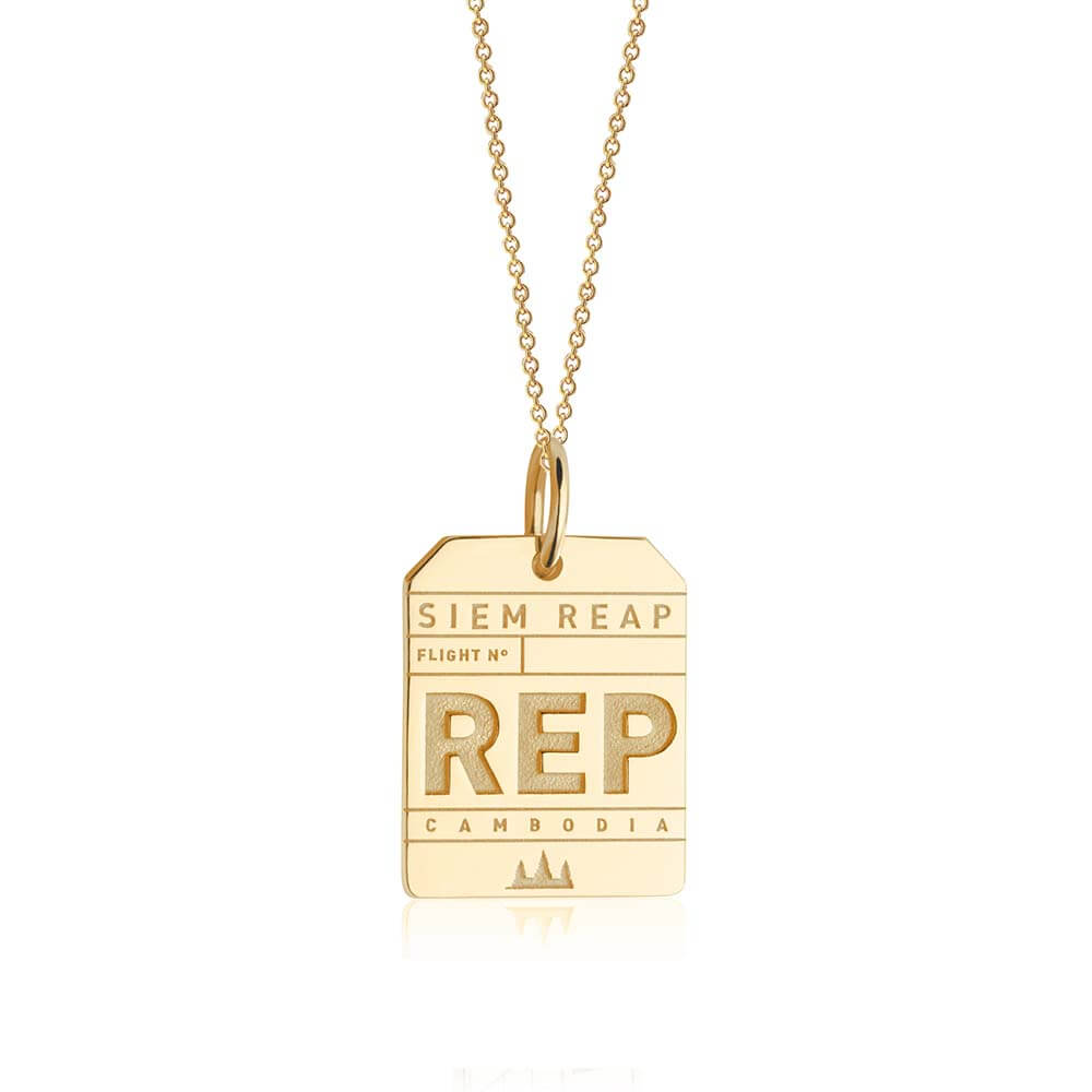 Gold Asia Charm, REP Siem Reap Luggage Tag - JET SET CANDY  (1720196104250)