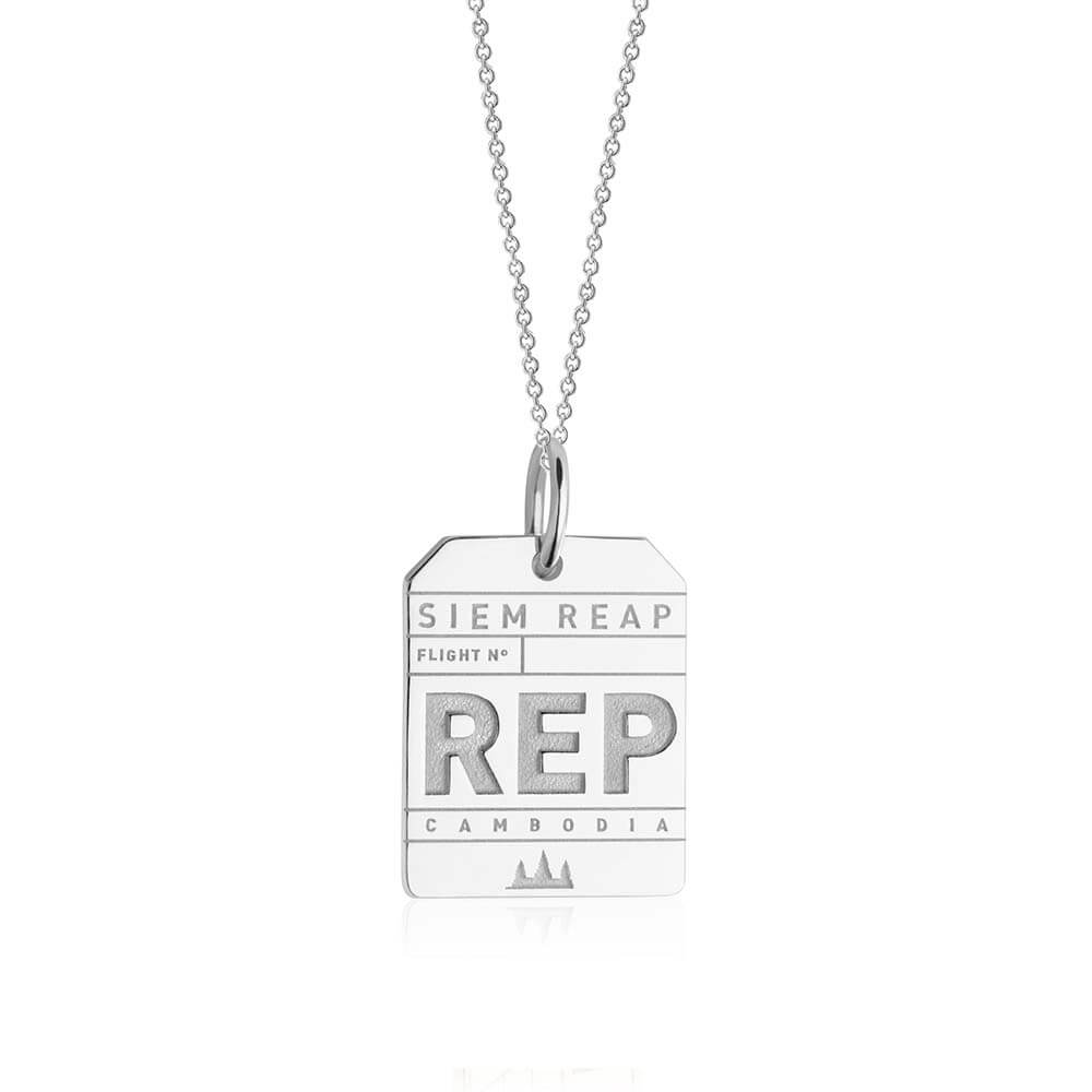 Silver Asia Charm, REP Siem Reap Luggage Tag - JET SET CANDY  (1720196071482)