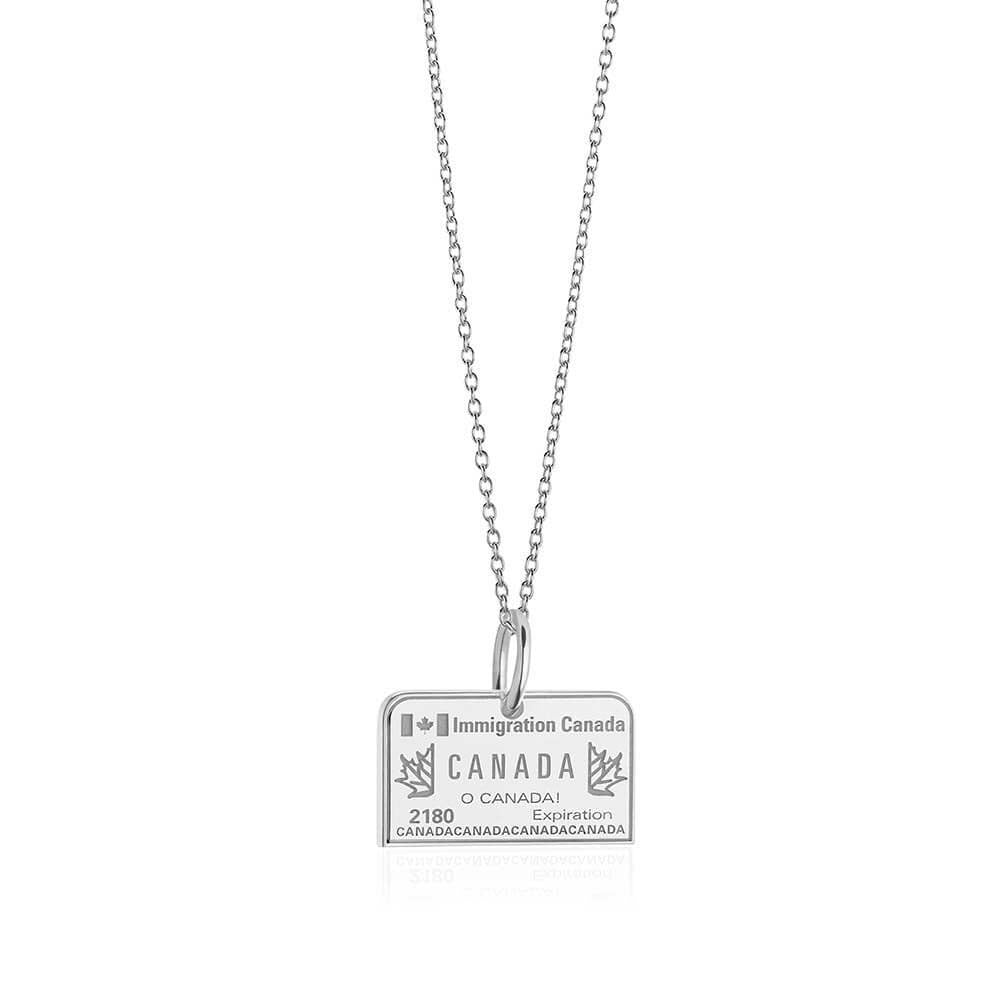 Sterling Silver Canada Charm, Passport Stamp (SHIPS JUNE) - JET SET CANDY  (1720207409210)