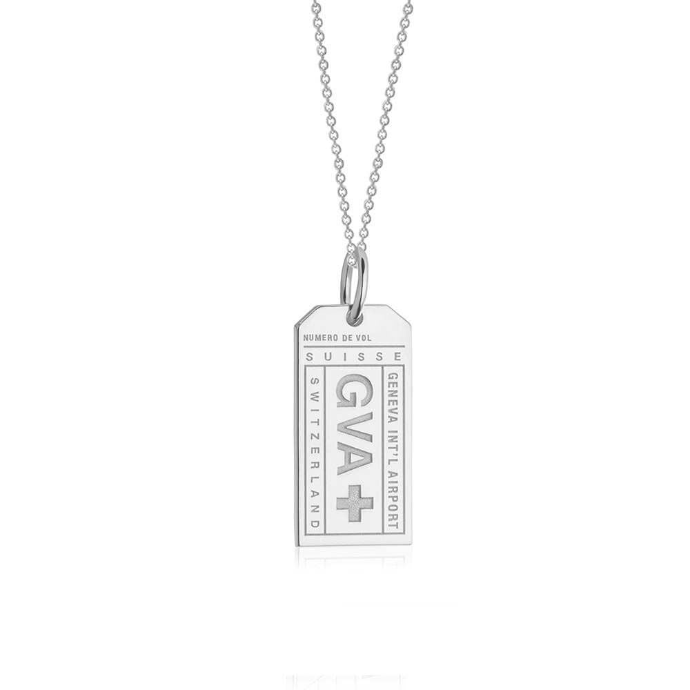 Silver Swiss Charm, GVA Geneva Luggage Tag - JET SET CANDY  (1720192892986)