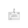 Sterling Silver Travel Charm, Denmark Passport Stamp - JET SET CANDY (1720202231866)